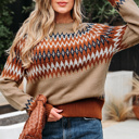  Clearance! Desert Trails Fair Isle Knit Sweater