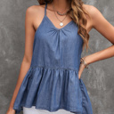  Sale! Peplum Tied Racerback Tank Top