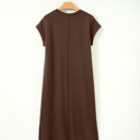  Clearance! Solid Side Slit T-Shirt Midi Dress