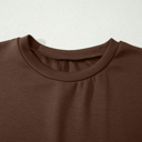  Clearance! Solid Side Slit T-Shirt Midi Dress