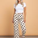  Clearance! Polka Dot Denim Wide Leg Jeans