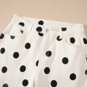  Clearance! Polka Dot Denim Wide Leg Jeans