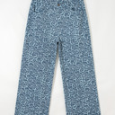  Clearance! Leopard Frayed Edge Wide Leg Jeans