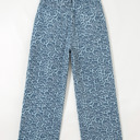  Clearance! Leopard Frayed Edge Wide Leg Jeans