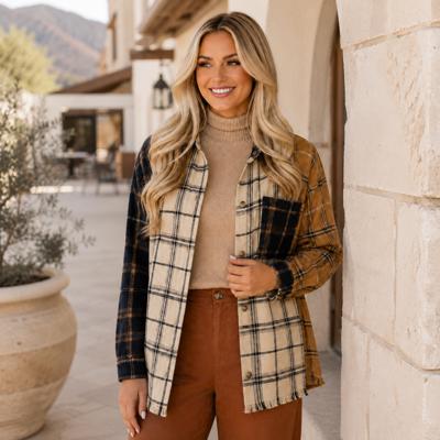Fireside Favorite Plaid Colorblock Shacket