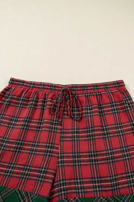 Clearance! Plus Size Christmas Plaid Pajama Set