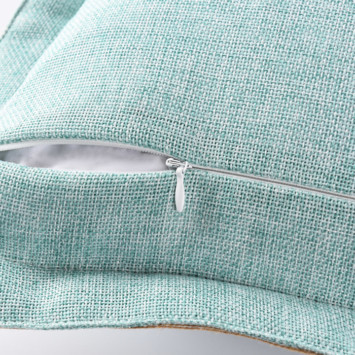 Set of 2 Decorative Throw Pillow Covers 20x20, Linen Pillow Covers with Burlap Trim, Farmhouse Square Cushion Cases for Couch Sofa Bedroom Living Room