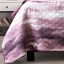  Reversible 3-Piece Bedspread Set - Watercolor Tie-Dye Quilted Bedding Coverlet with Pillow Shams