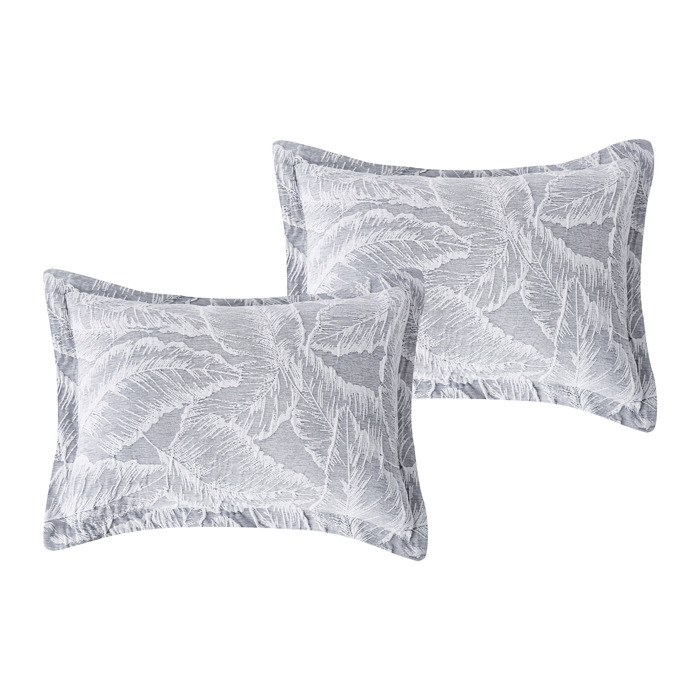 7 Piece Gray Chenille Jacquard Comforter Set