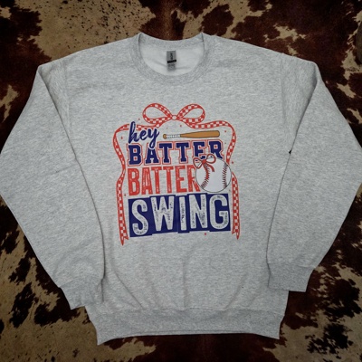 Hey Batter Batter Swing Graphic Sweatshirt