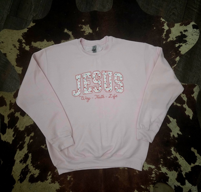 Jesus- Way Truth Life- Graphic Sweatshirt