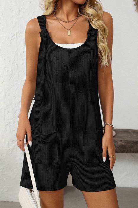 Striped Spaghetti Strap Casual Romper