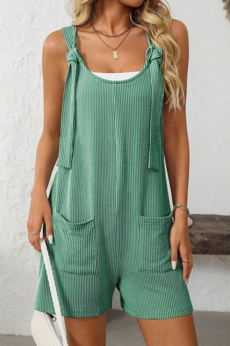 Striped Spaghetti Strap Casual Romper