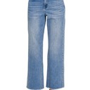  ZENANA- High Waist Straight Leg Medium Wash Denim Pants