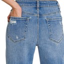  ZENANA- High Waist Straight Leg Medium Wash Denim Pants