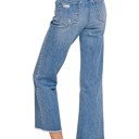  ZENANA- High Waist Straight Leg Medium Wash Denim Pants
