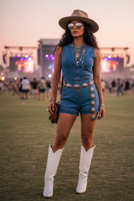 Festival Worthy Denim Romper