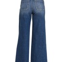  ZENANA- High Rise Wide Leg Pintuck Denim Pants