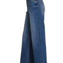  ZENANA- High Rise Wide Leg Pintuck Denim Pants