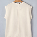  White Horseshoe Embroidered Star Trim Tank Top