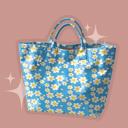 Blue Flowers Vinyl tote Bag