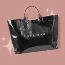 Black Vinyl tote Bag