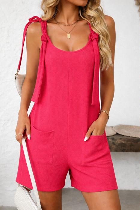 Striped Spaghetti Strap Casual Romper