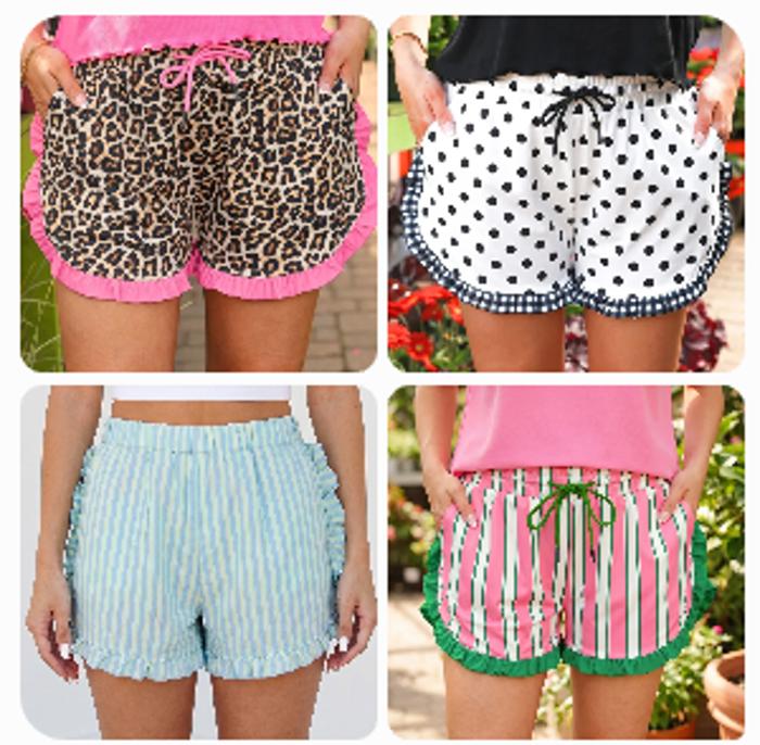 Ruffle Trim Shorts