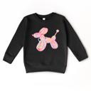  Balloon Dog Girls Sweatshirt | Colorful Toddler Girl Sweatshirt