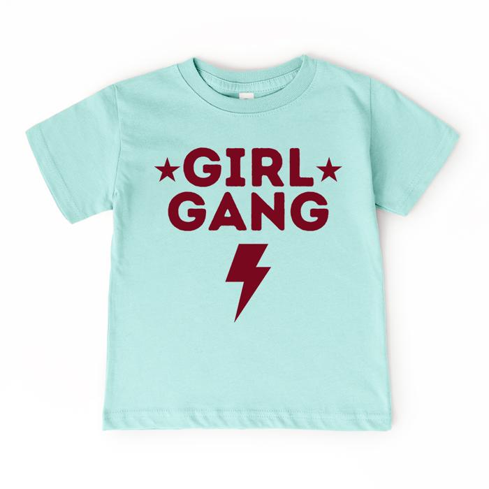 Girl Gang Shirt for Girls, Toddler Girl Graphic Tee, Matching Sister Tees, Trendy Youth T-Shirt, Best Friends Matching Outfit