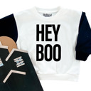  Kids Halloween Sweatshirt | Hey Boo Boys Halloween Outfit