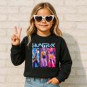 4/5 Black Kpop Demon Hunters Sweatshirt for Girls