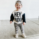  Kids Halloween Sweatshirt | Hey Boo Boys Halloween Outfit
