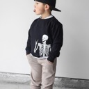  Cool Skeleton Boys Halloween Graphic Sweatshirt