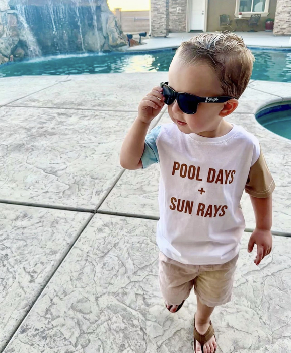 Toddler Graphic Tee | Pool Days + Sun Rays Kids Summer Shirt