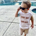  Toddler Graphic Tee | Pool Days + Sun Rays Kids Summer Shirt