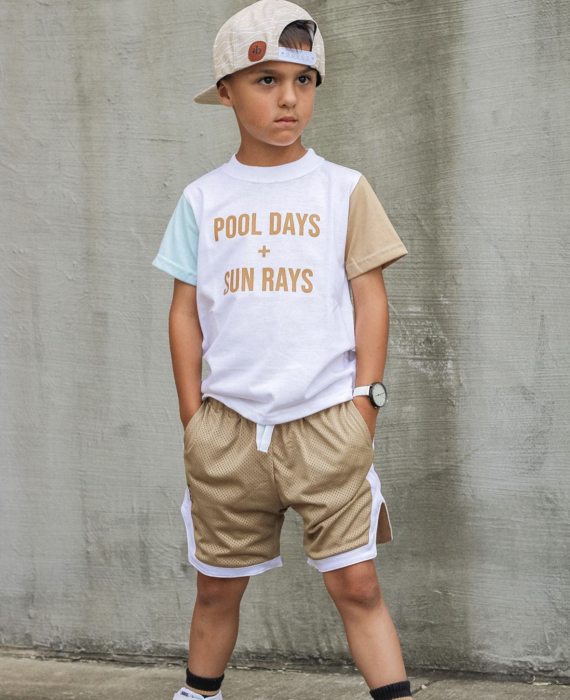 Toddler Graphic Tee | Pool Days + Sun Rays Kids Summer Shirt
