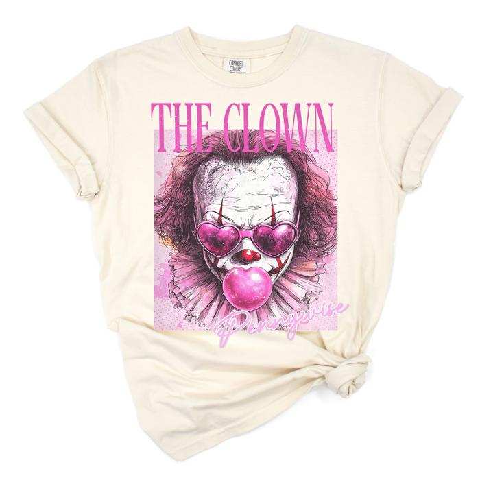 Pennywise Halloween Shirt | Mom and Daughter Matching Halloween Tee | Pink Horror Graphic Tee | Spooky Season Shirt