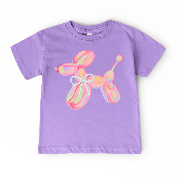 Top Trend! Balloon Dog Girls Tee | Cute Boutique Kids Shirt | Bright Summer Outfit