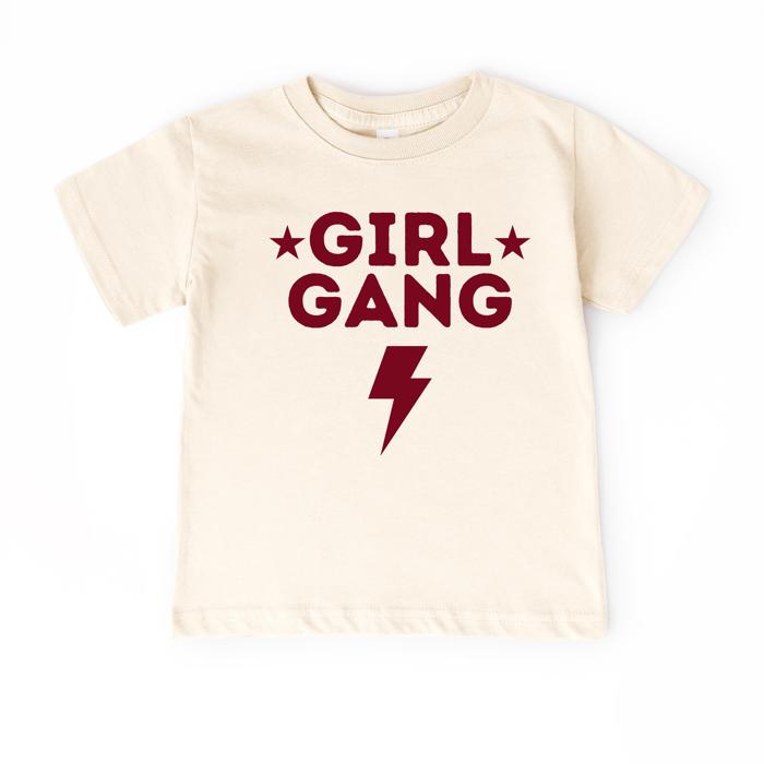 Girl Gang Shirt for Girls, Toddler Girl Graphic Tee, Matching Sister Tees, Trendy Youth T-Shirt, Best Friends Matching Outfit