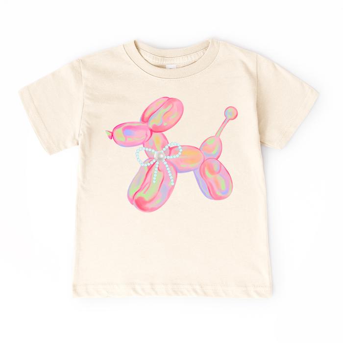 Top Trend! Balloon Dog Girls Tee | Cute Boutique Kids Shirt | Bright Summer Outfit