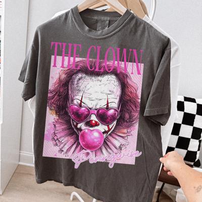 Pennywise Halloween Shirt | Mom and Daughter Matching Halloween Tee | Pink Horror Graphic Tee | Spooky Season Shirt