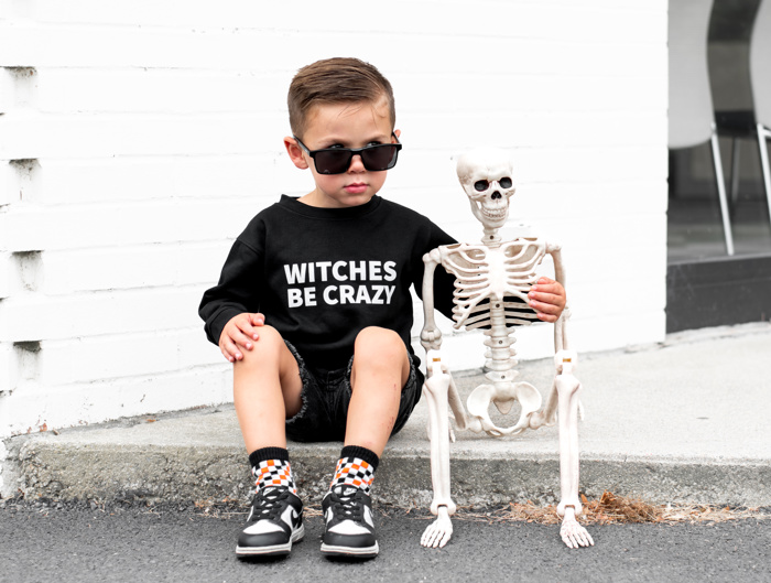 Witches Be Crazy Boys Halloween Sweatshirt | Funny Kids  Halloween Shirt