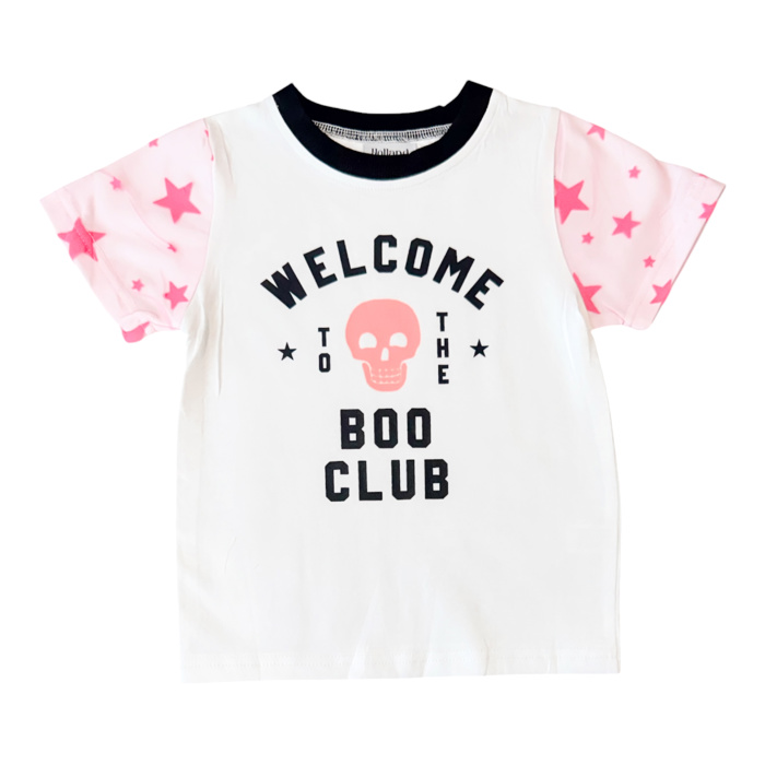 Boo Club | Girls Halloween Shirt | Lace Sleeves