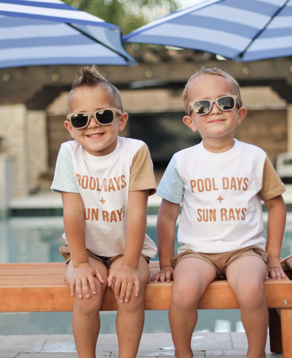 Toddler Graphic Tee | Pool Days + Sun Rays Kids Summer Shirt