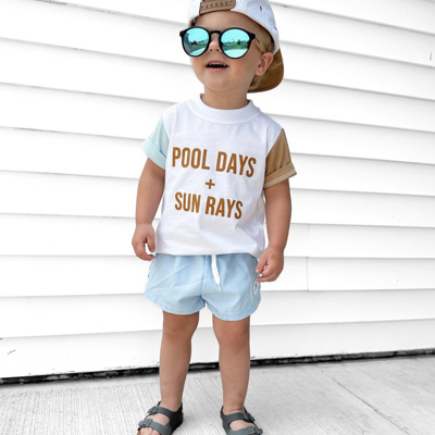 Toddler Graphic Tee | Pool Days + Sun Rays Kids Summer Shirt