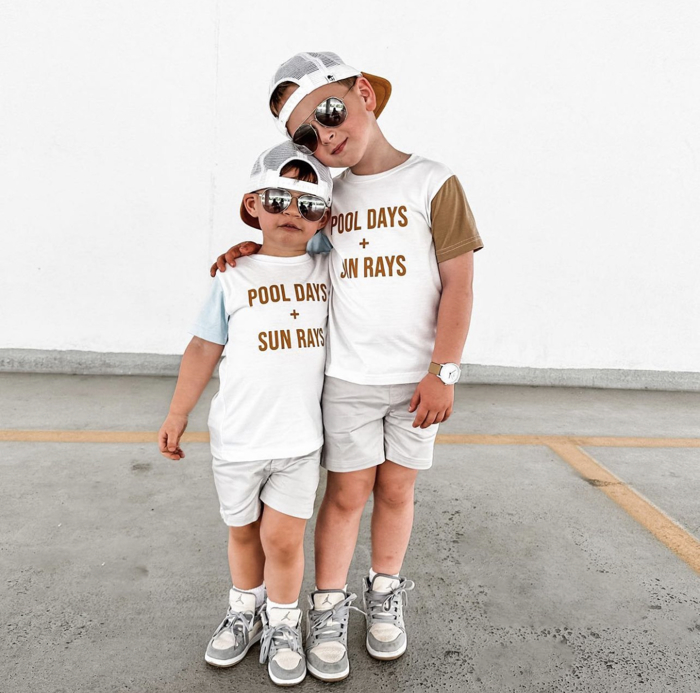 Toddler Graphic Tee | Pool Days + Sun Rays Kids Summer Shirt