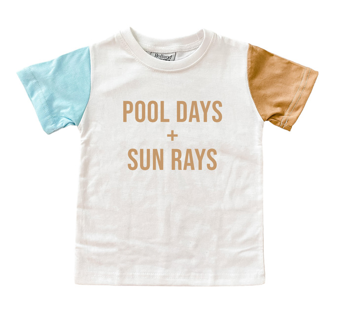 Toddler Graphic Tee | Pool Days + Sun Rays Kids Summer Shirt