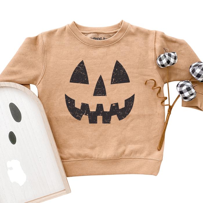 Pumpkin Sweatshirt | Toddler Kids Halloween and Fall Sweatshirt