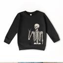  Cool Skeleton Boys Halloween Graphic Sweatshirt